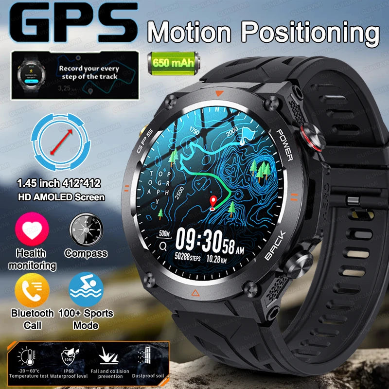 GPS Smart Watches 1.45" Ultra HD Display