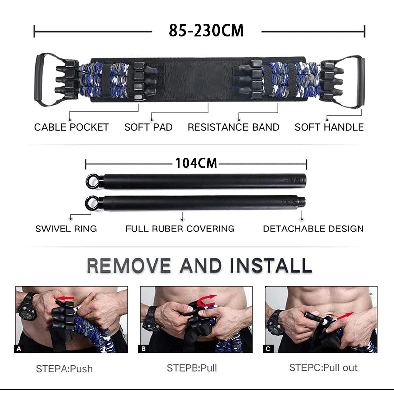 Adjustable Resistance Bands Bench Press