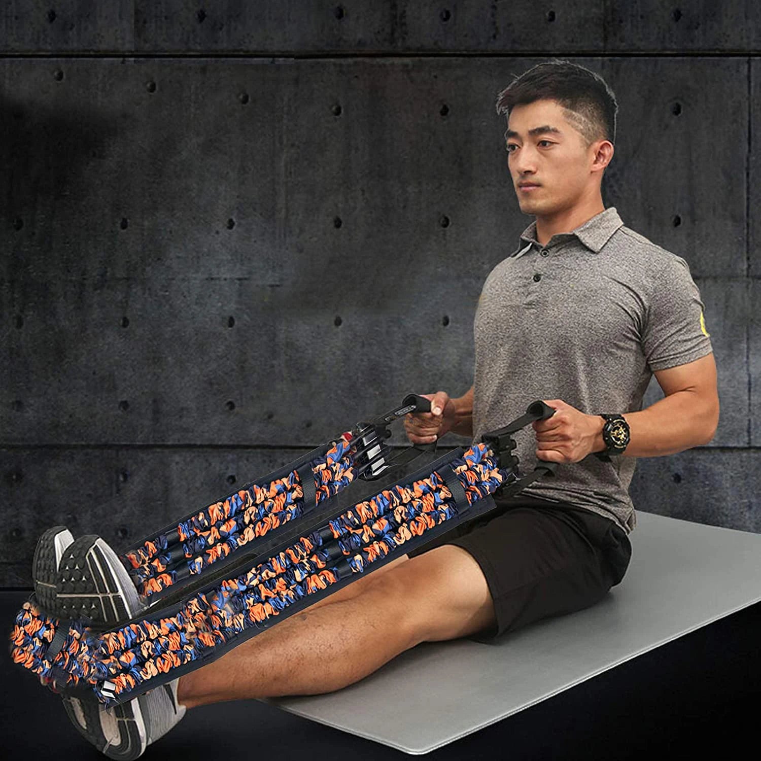 Adjustable Bench Press Band with Bar Chest Builder