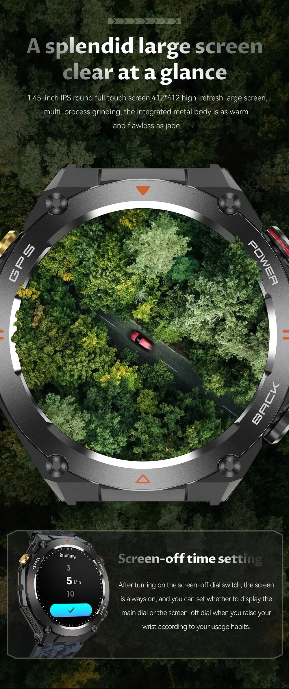 GPS Smart Watches 1.45" Ultra HD Display