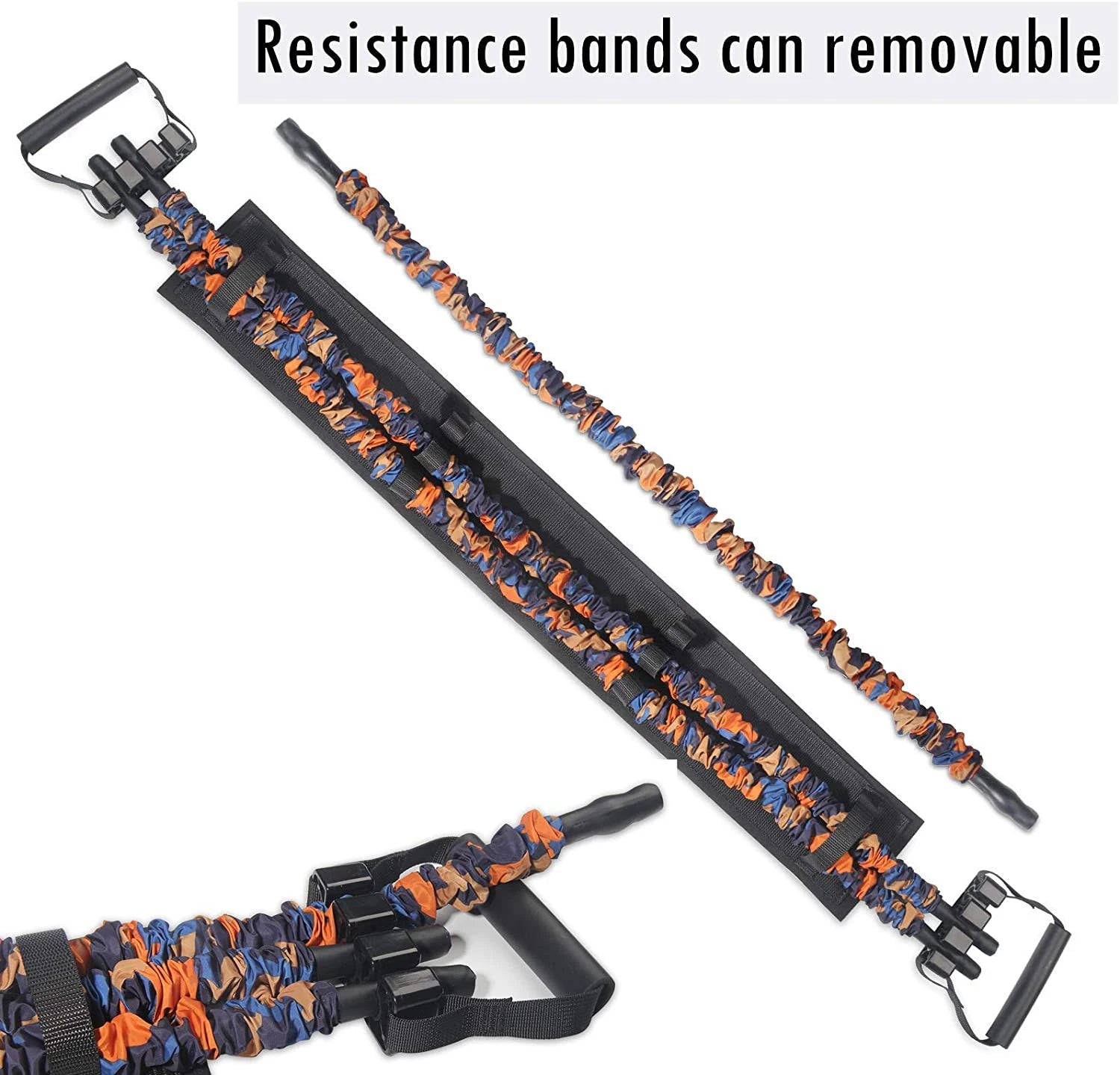 Adjustable Bench Press Band with Bar Chest Builder