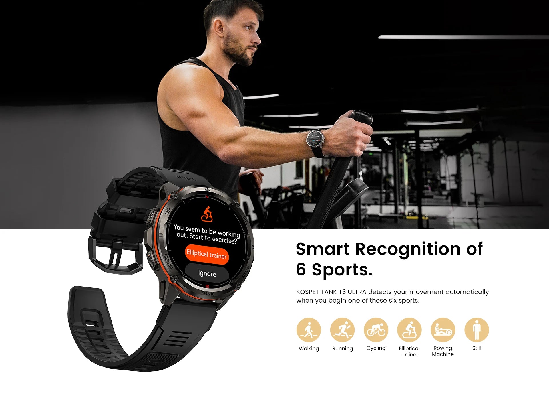 Original KOSPET TANK T3 Ultra Smart Watches