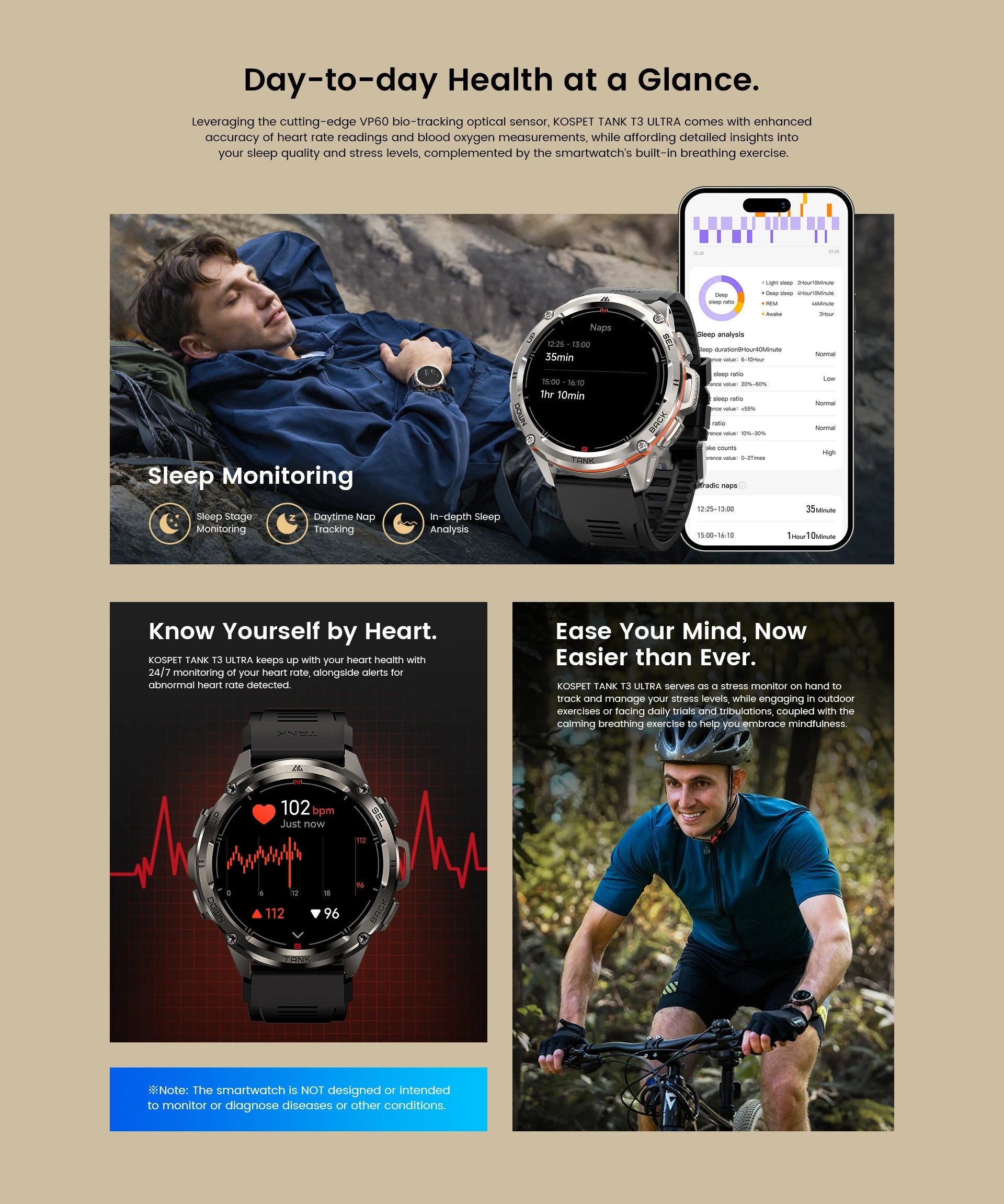 Original KOSPET TANK T3 Ultra Smart Watches