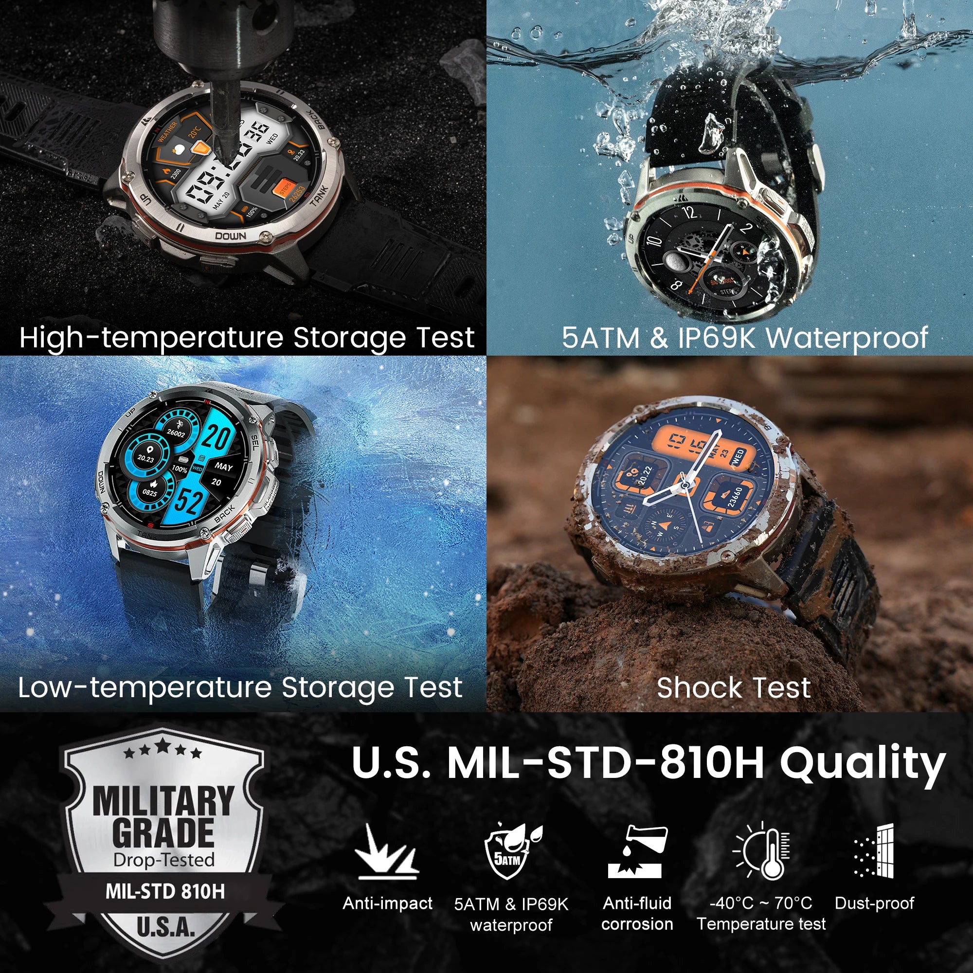 Original KOSPET TANK T3 Ultra Smart Watches