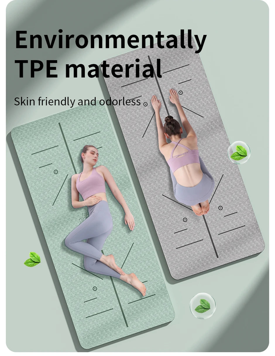 Yoga Mat Non Slip, Eco Friendly Fitness Exercise Mat