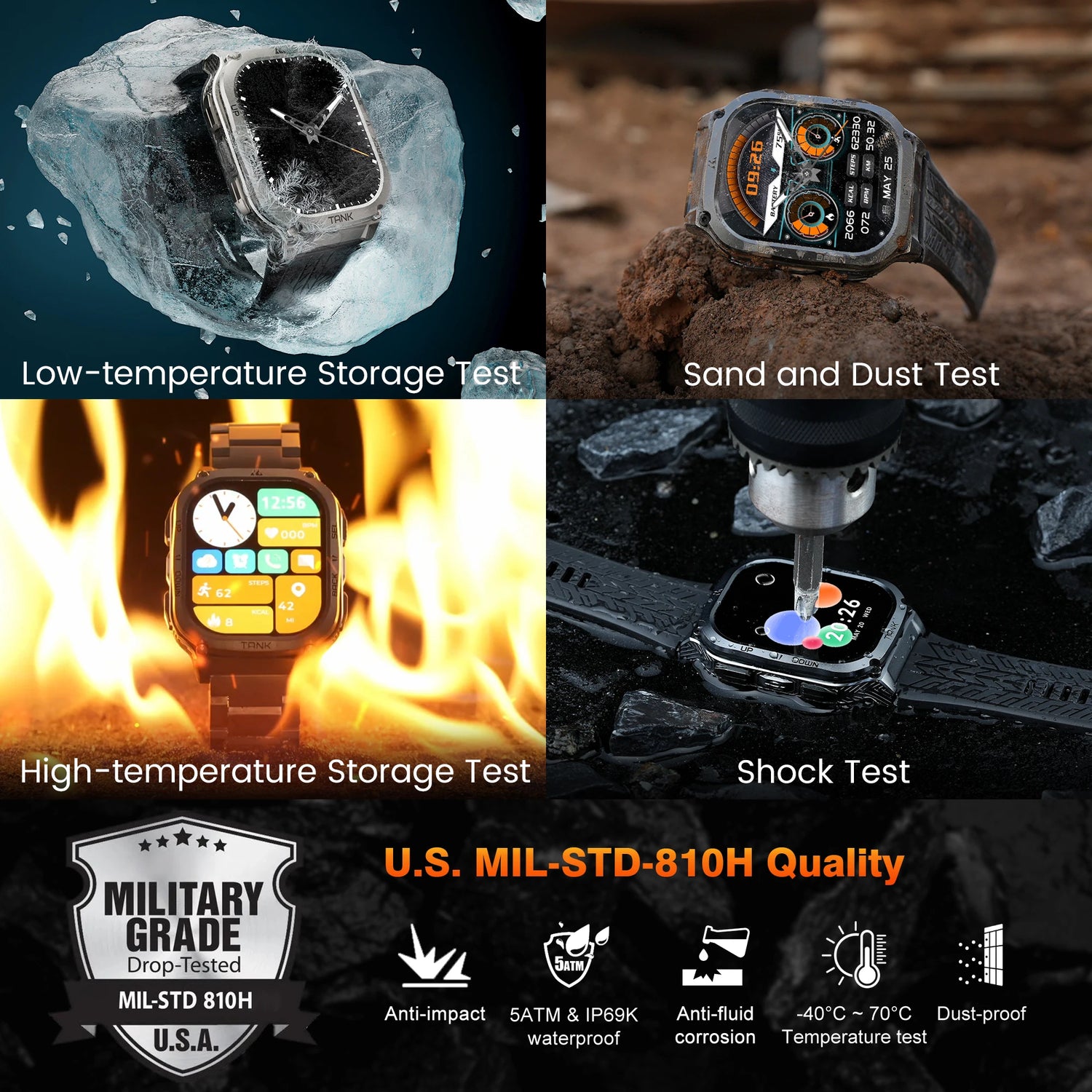 Original KOSPET TANK M3 Smart Watches For Men