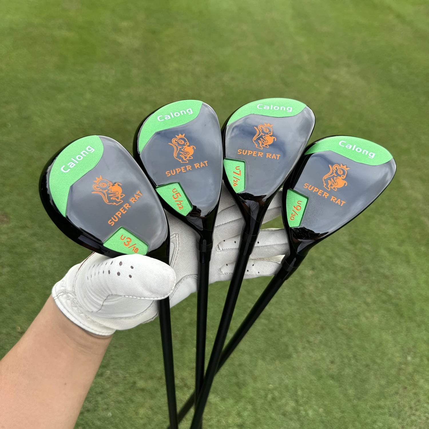 Super Rat Golf Hybrids 18 22 26 30 Degree With 65g SR Flex Graphite Shaft Headcover Rescue RH Golf Clubs