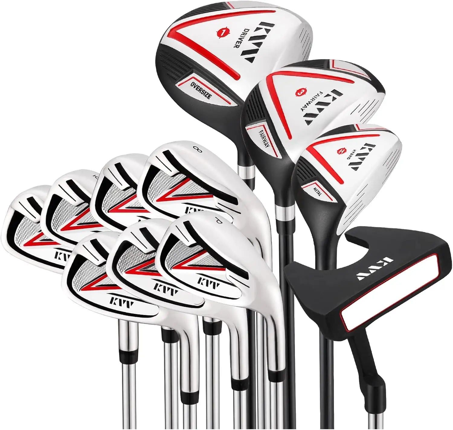 Men’s Complete Golf Clubs Package Set Includes Driver, Fairway, Hybrid, 5